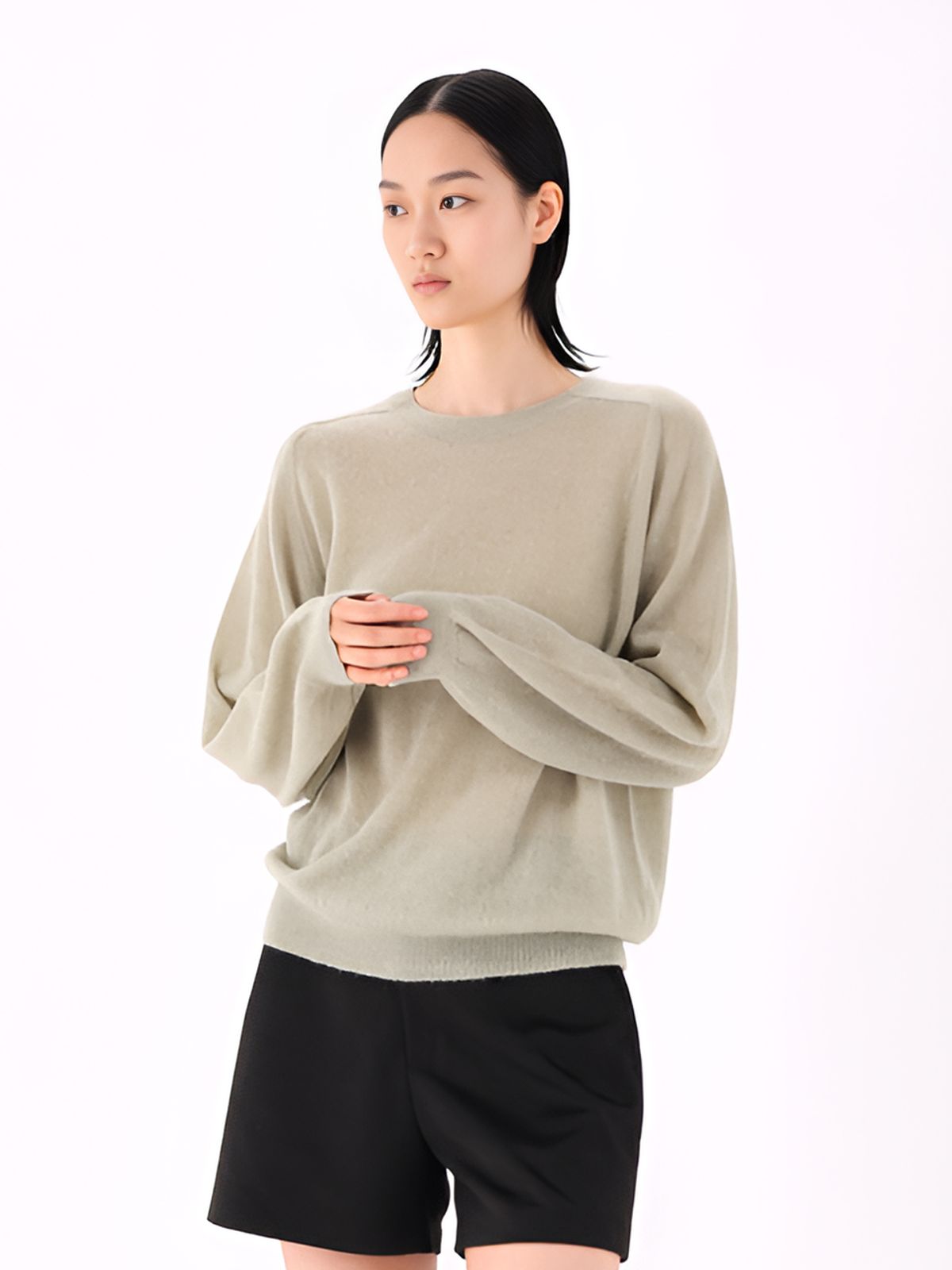 아쿠드(ACUD) Sheer Wool Knit _Olive