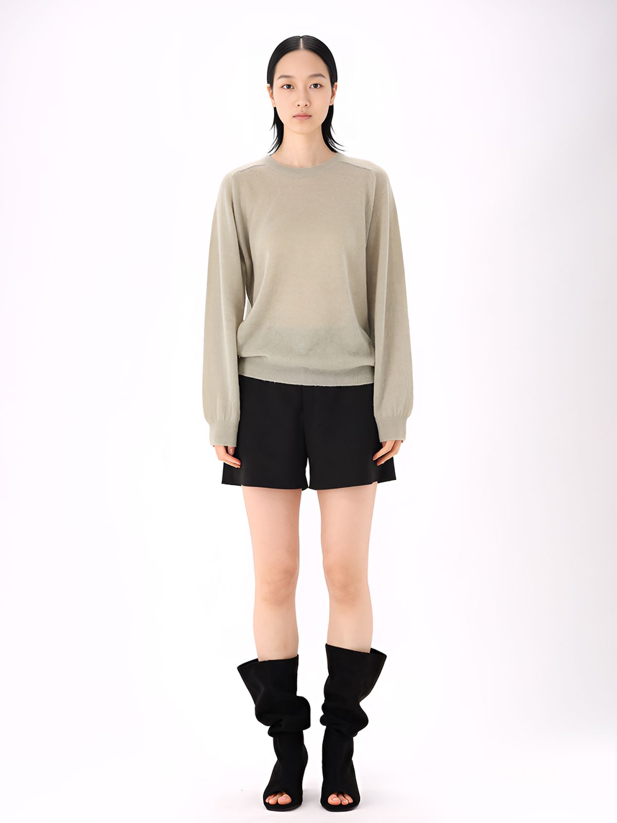 아쿠드(ACUD) Sheer Wool Knit _Olive