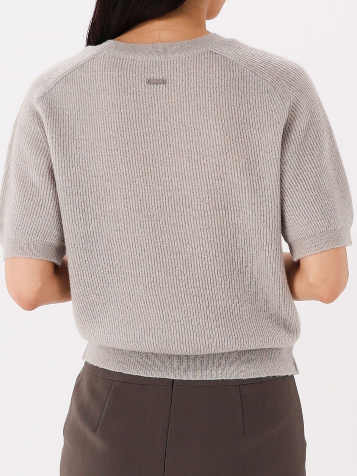 아쿠드(ACUD) Light Wool Half Sleeve Knit _L.Grey