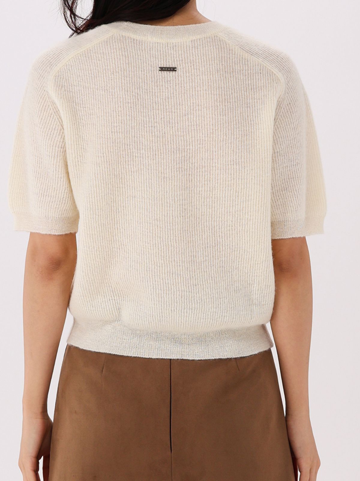 아쿠드(ACUD) Light Wool Half Sleeve Knit _Ivory