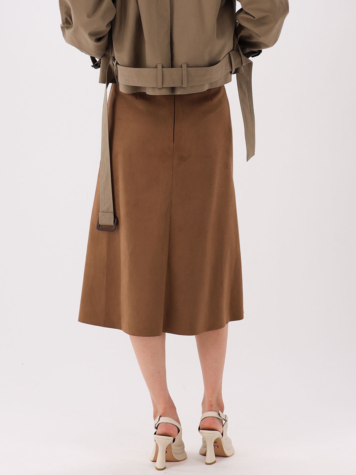 아쿠드(ACUD) Suede Midi Skirt _Camel