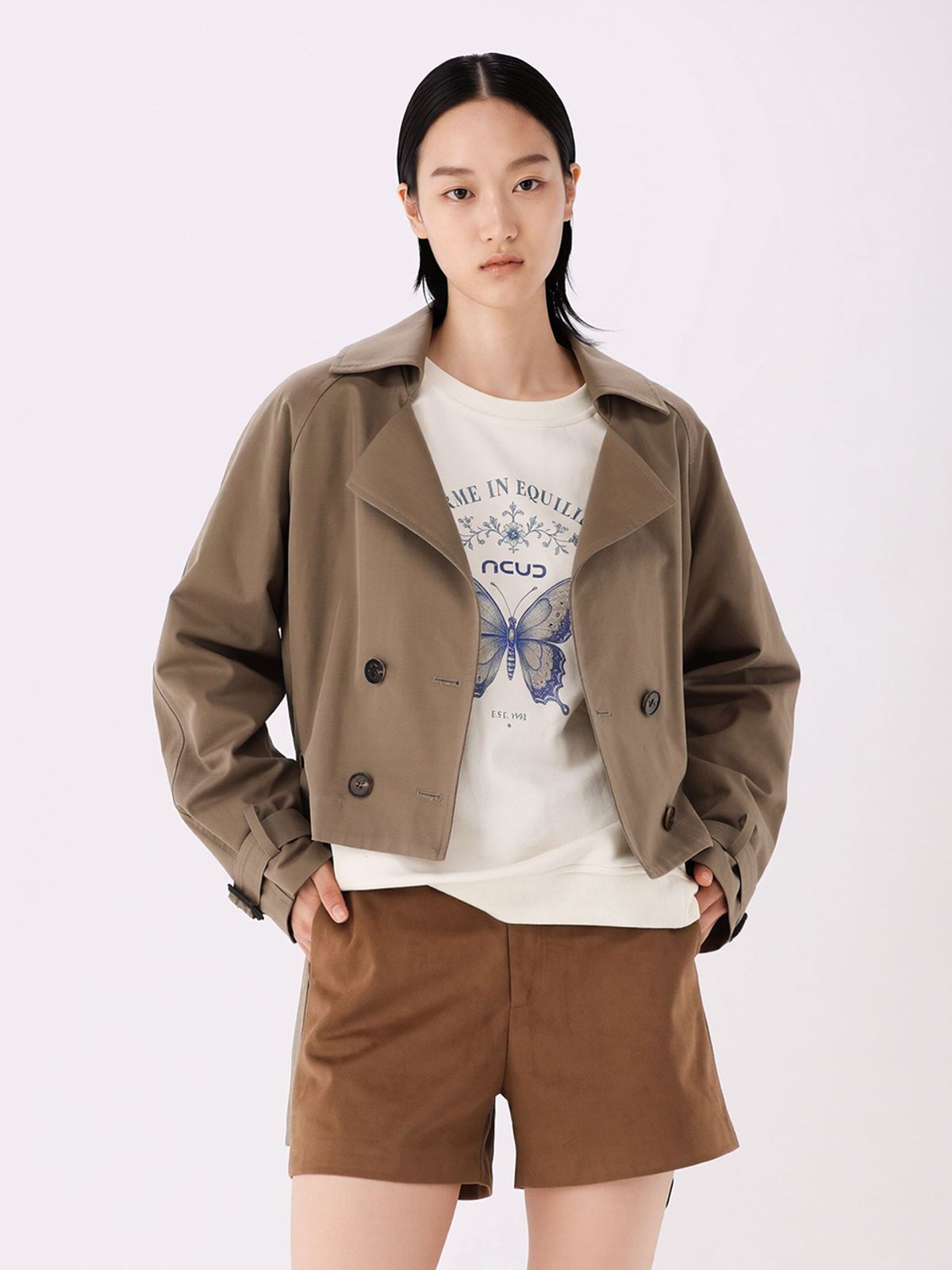 아쿠드(ACUD) Suede Shorts _Carmel