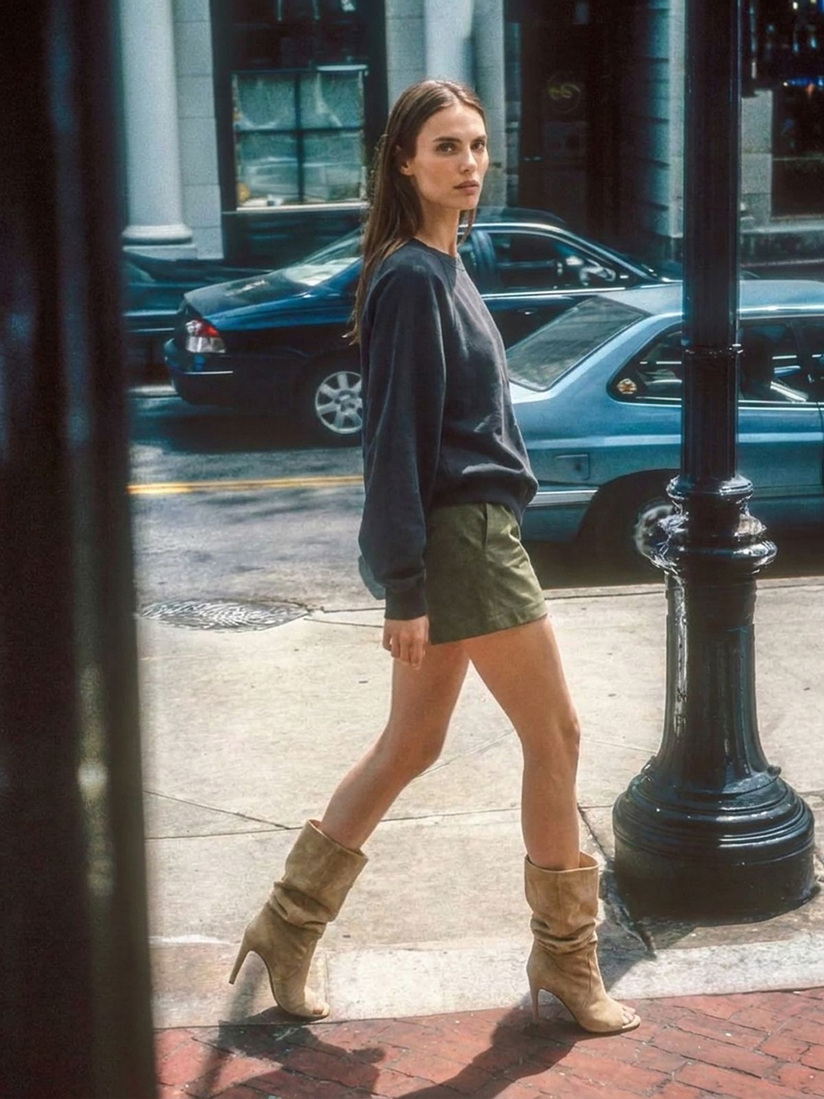 아쿠드(ACUD) Suede Shorts _Olive