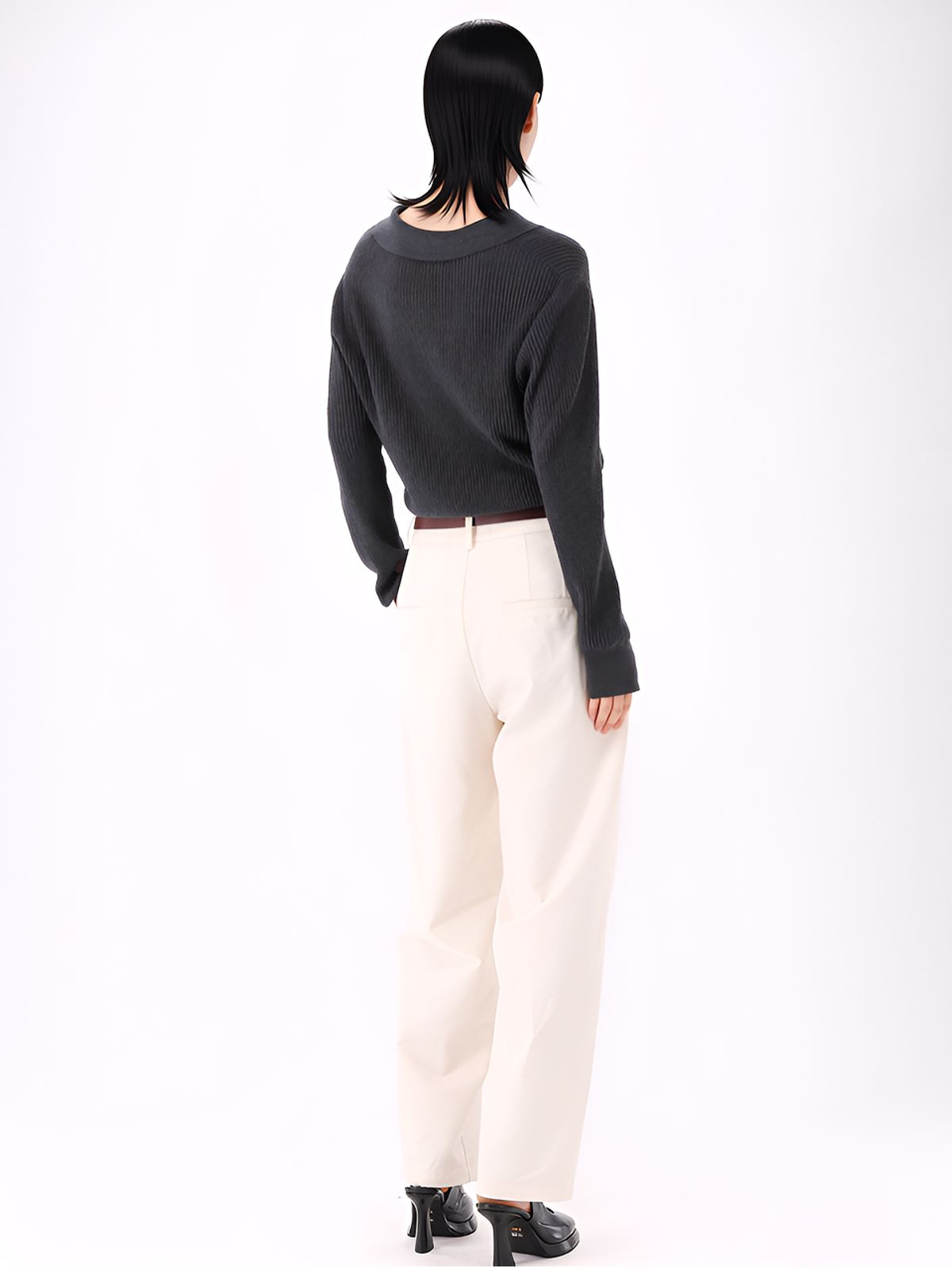 아쿠드(ACUD) Two Tuck Tapered Slacks _Cream