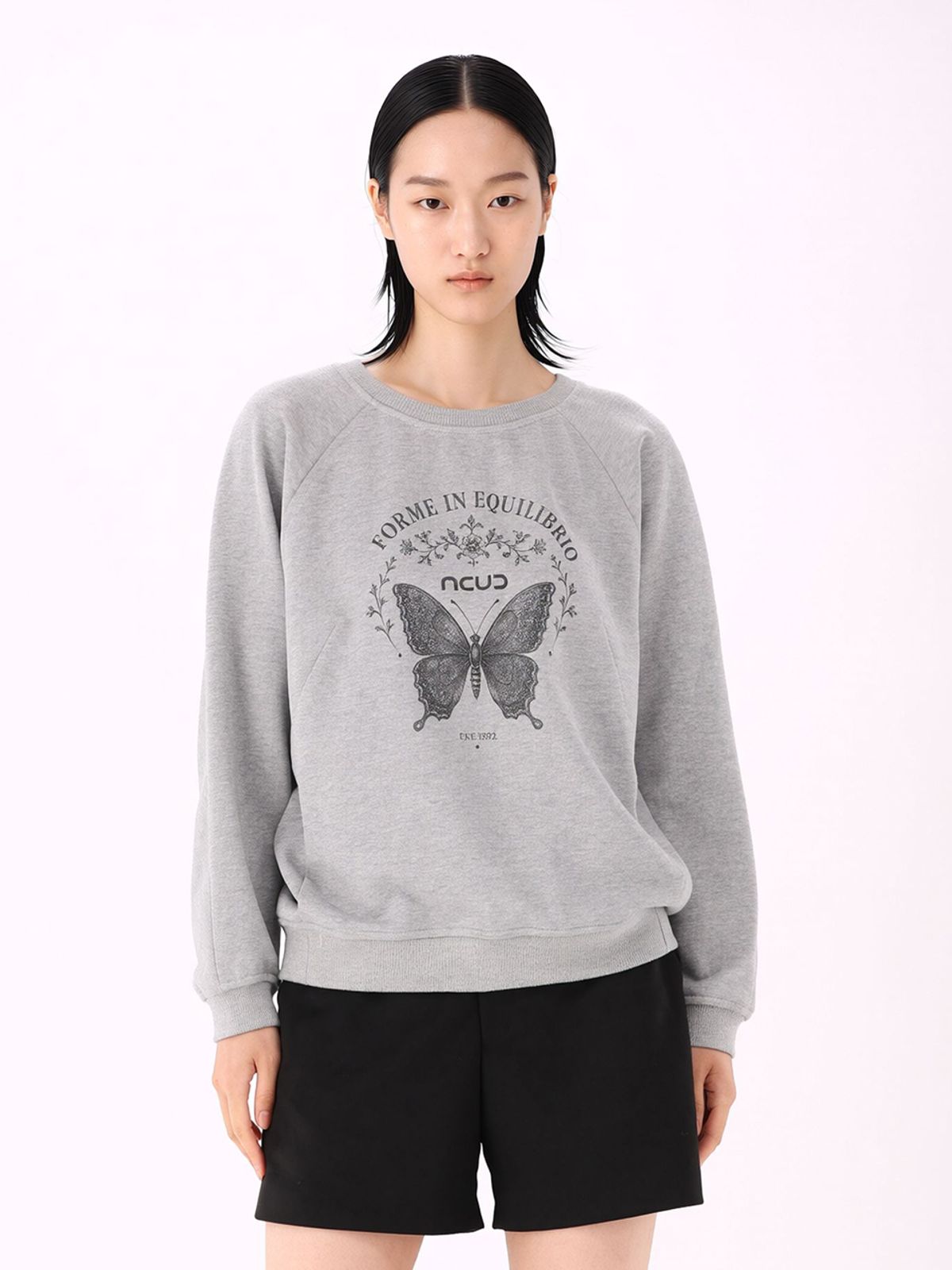 아쿠드(ACUD) Butterfly Sweatshirt _Grey