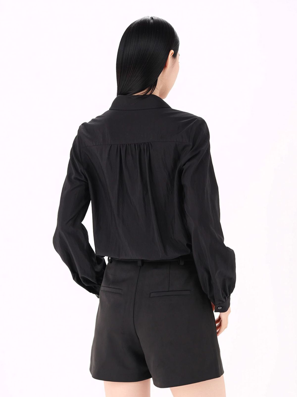 아쿠드(ACUD) Soft Gloss Shirt _Black