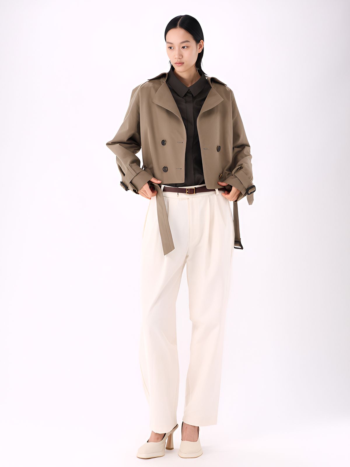 아쿠드(ACUD) Soft Gloss Shirt _KH.Brown