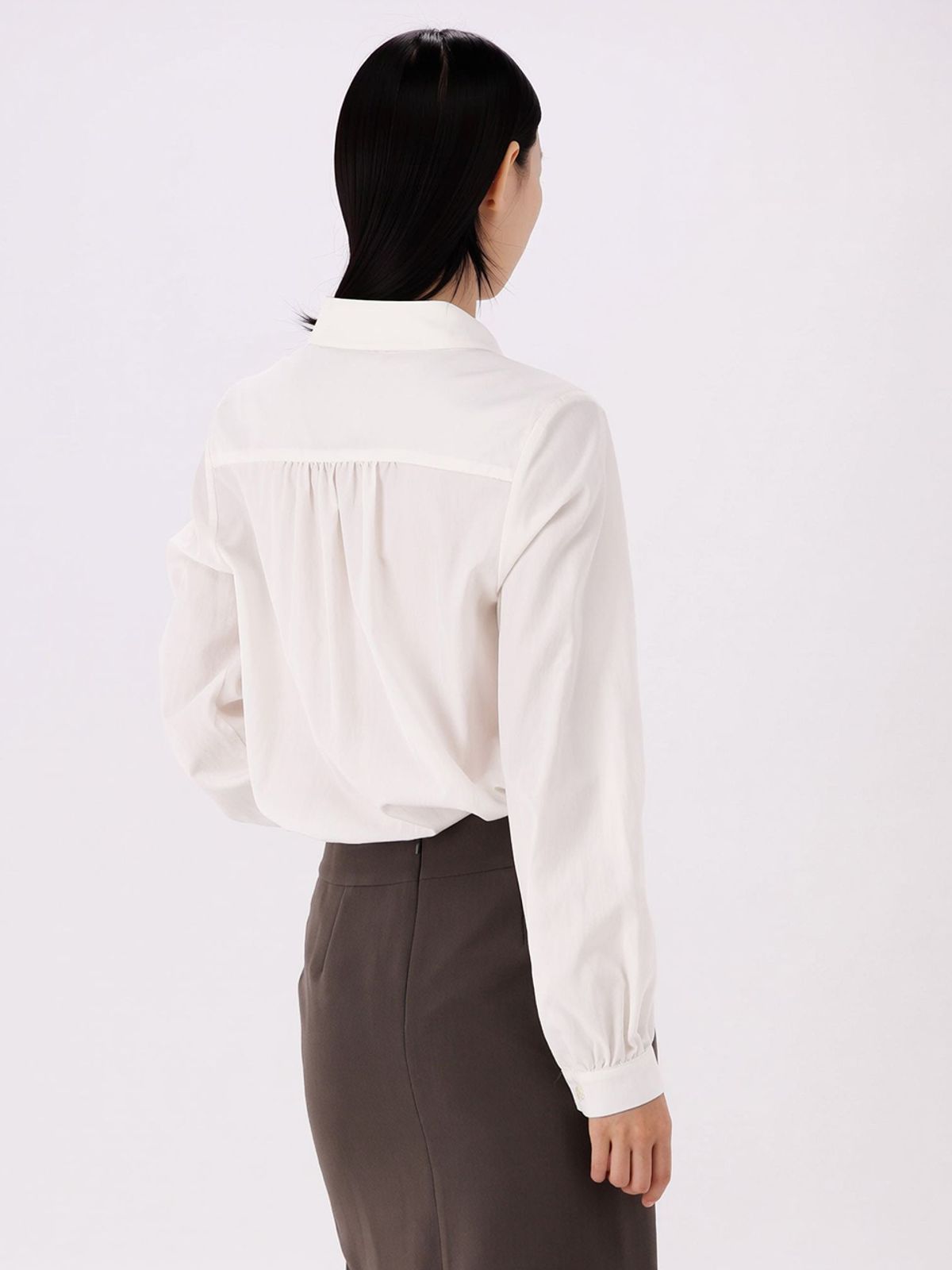 아쿠드(ACUD) Soft Gloss Shirt _Ivory