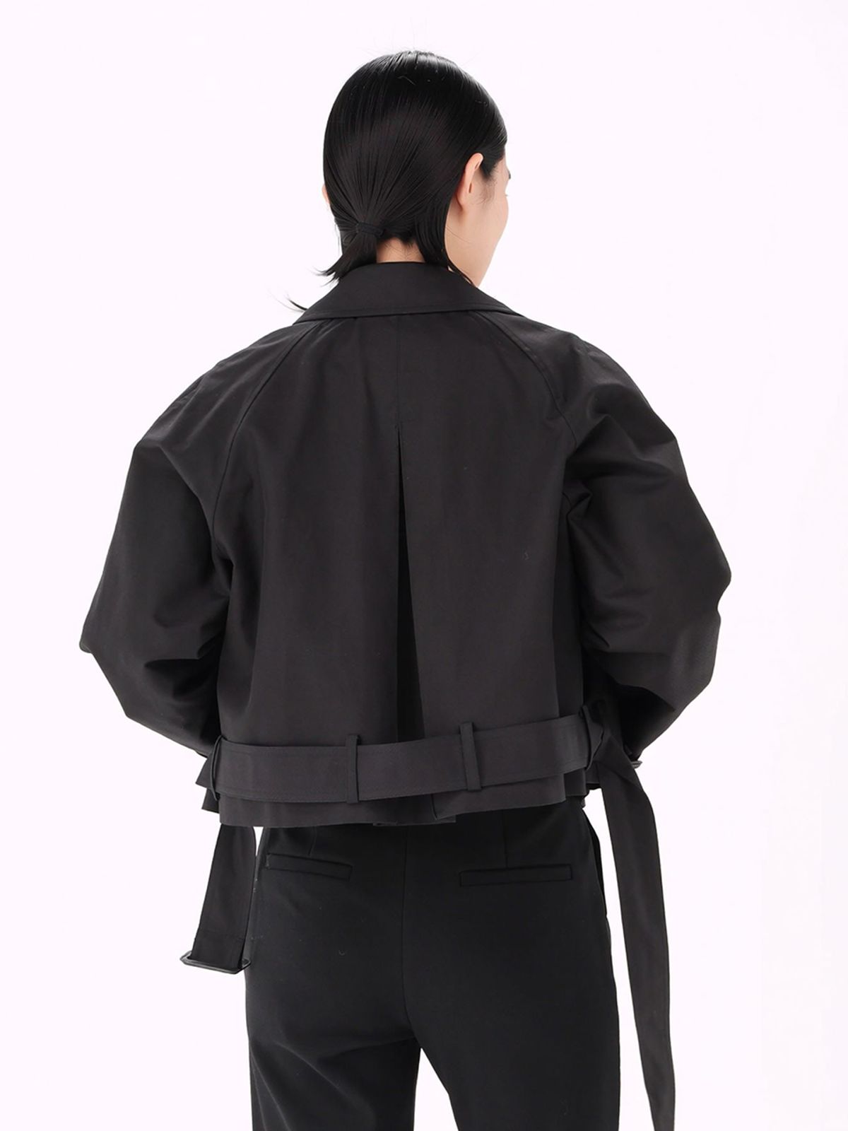 아쿠드(ACUD) Cropped Trench Coat _Black
