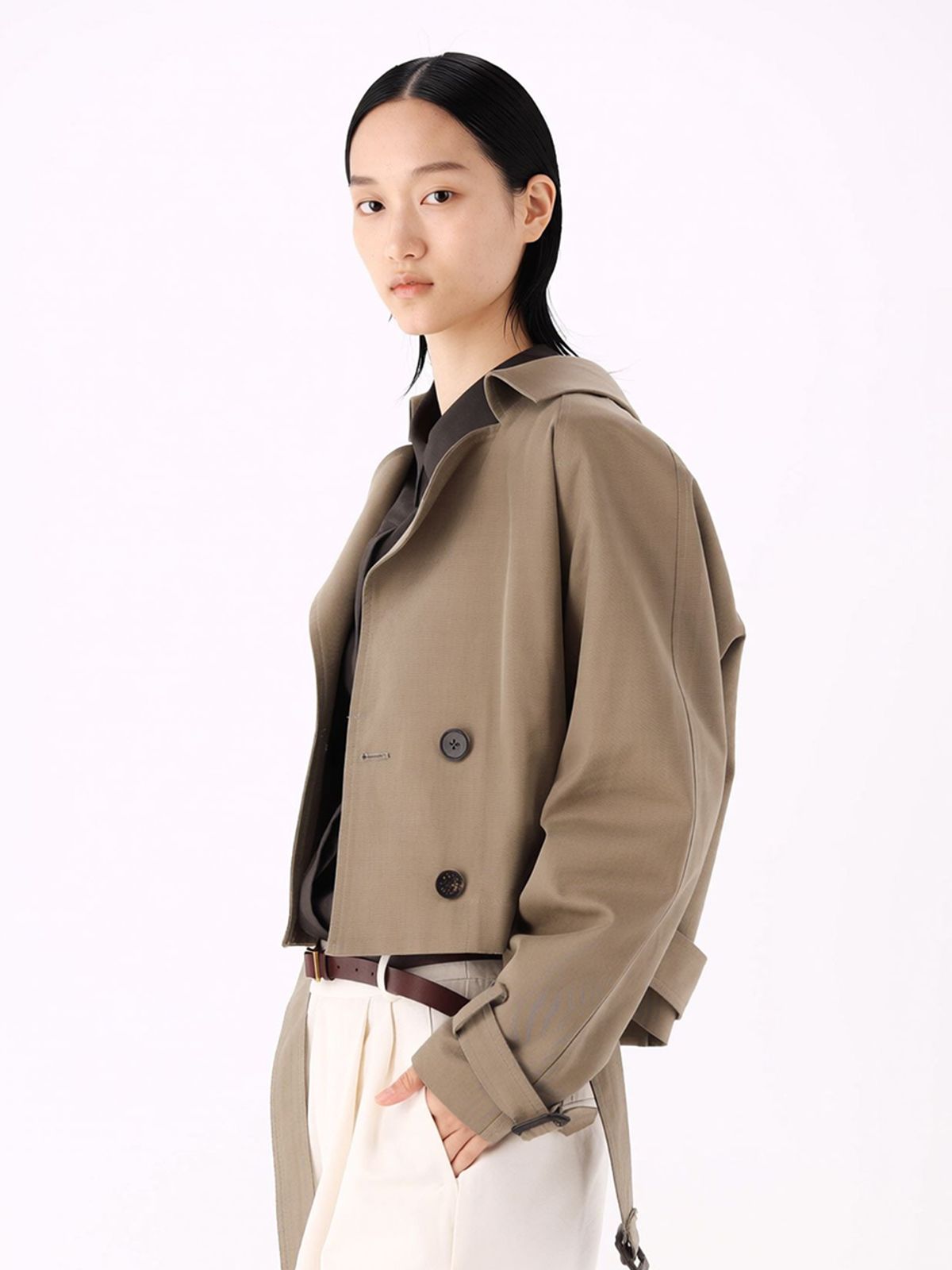 아쿠드(ACUD) Cropped Trench Coat _Beige