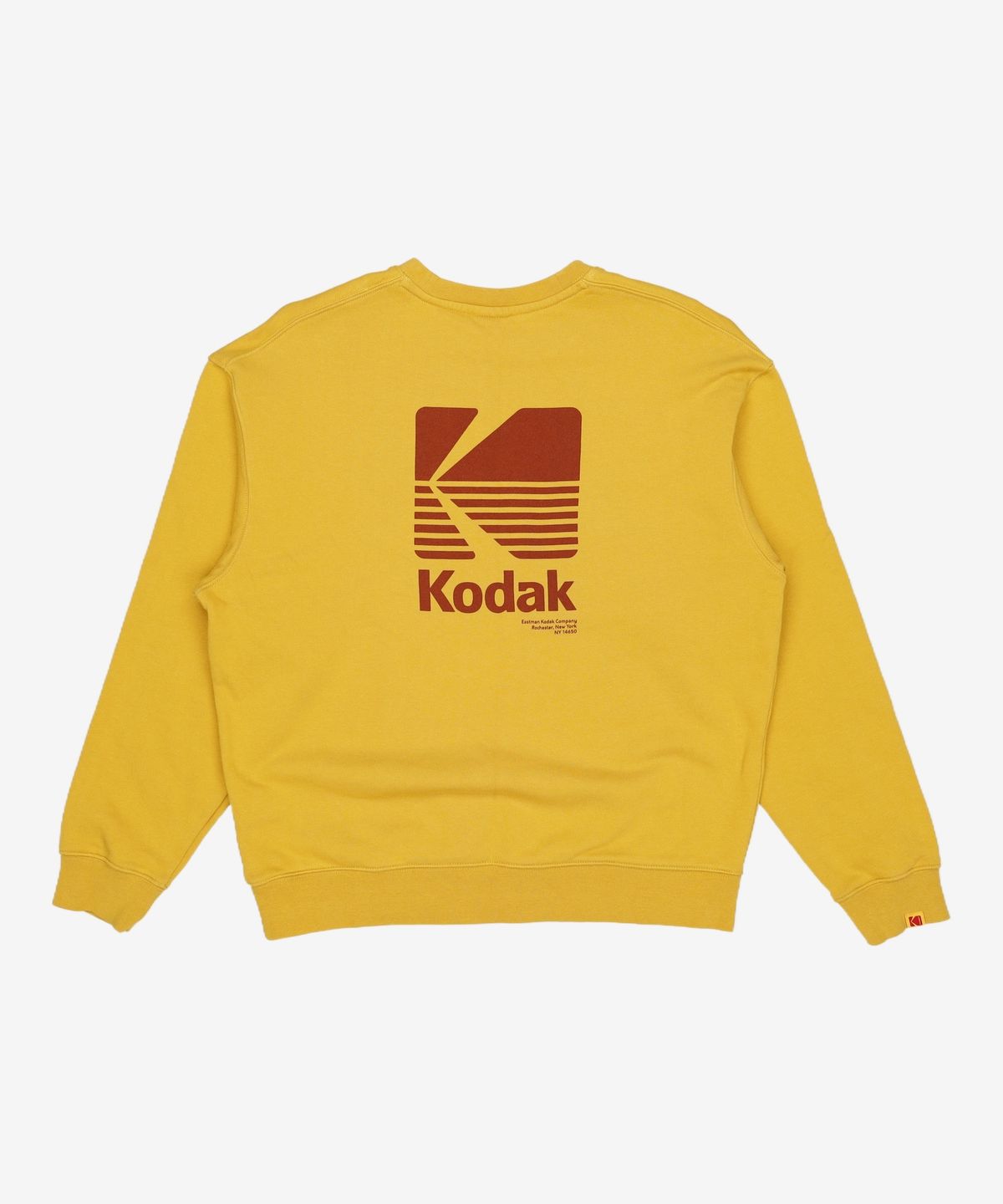 코닥(KODAK) 에센셜 시그니처 로고 맨투맨 MUSTARD L