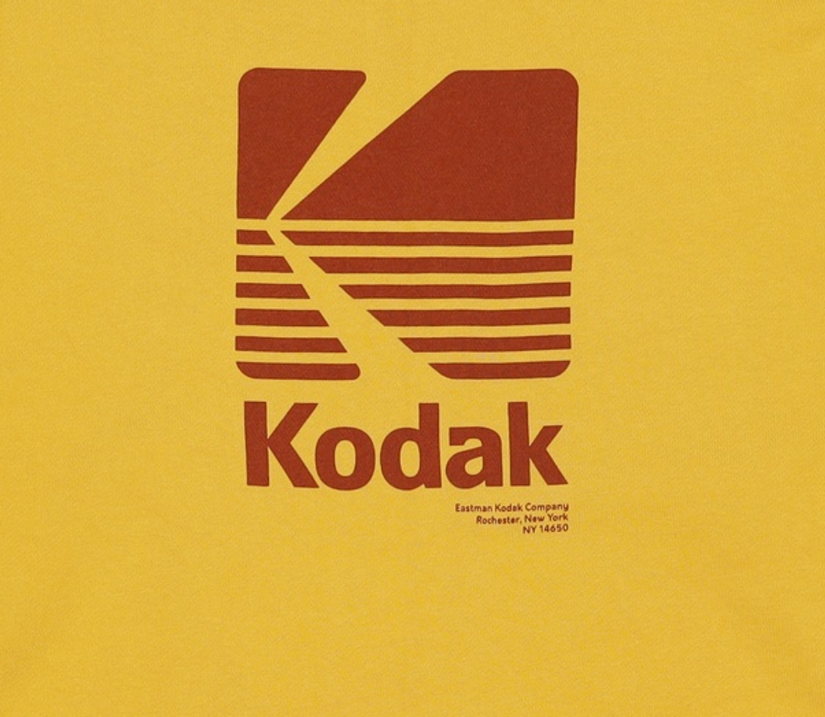코닥(KODAK) 에센셜 시그니처 로고 맨투맨 MUSTARD L