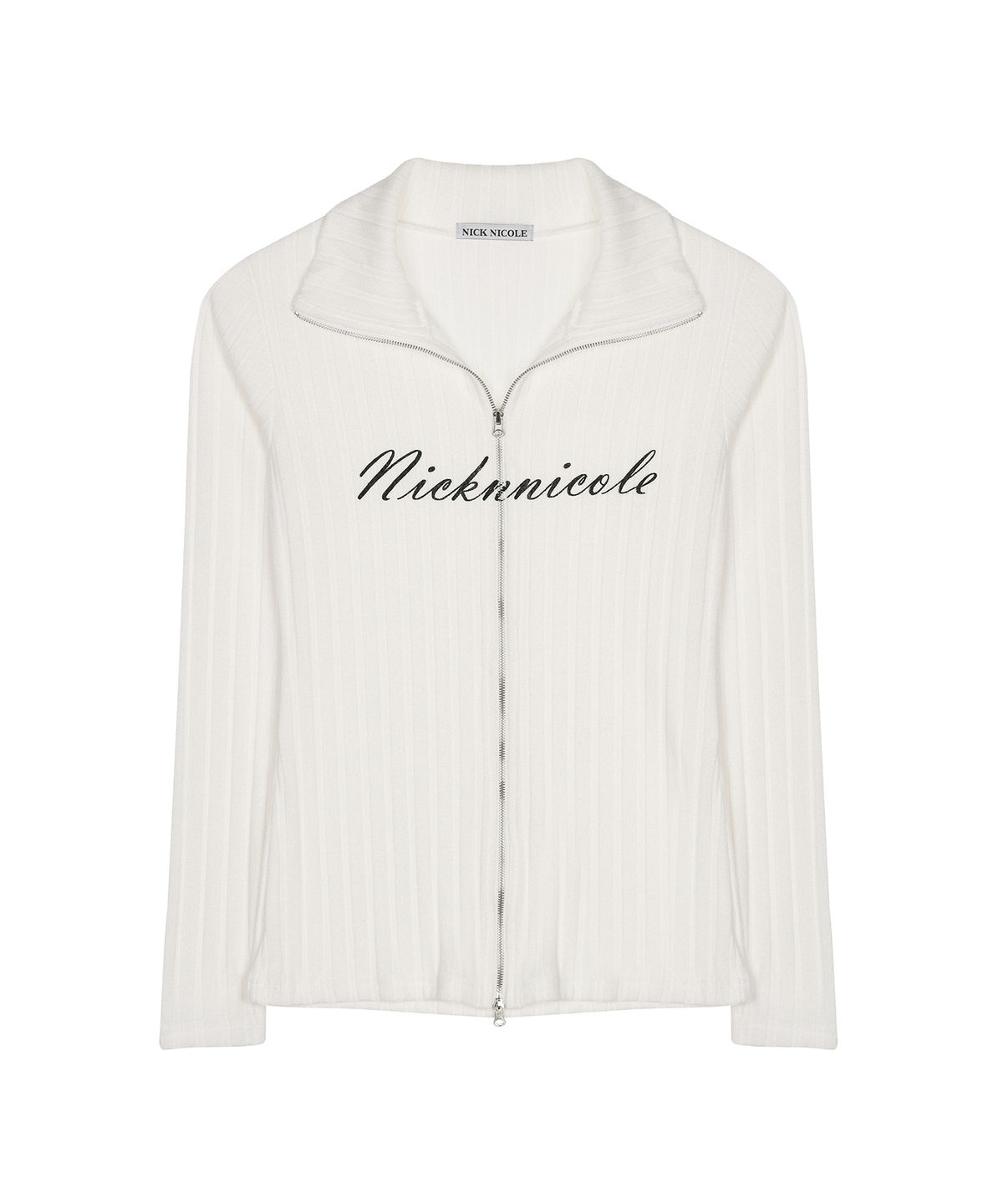 닉앤니콜(NICK&NICOLE) NICOLE HIGH NECK ZIP-UP TOP_IVORY