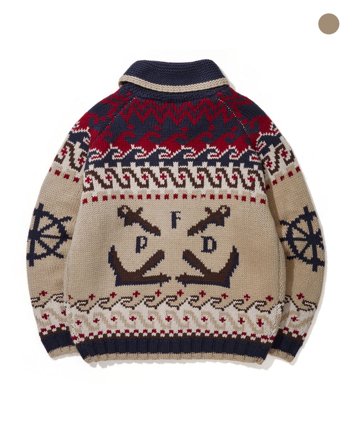 펜필드(PENFIELD) [PF]헤리티지 베어 코위찬 니트 집업_FS4NJ06U