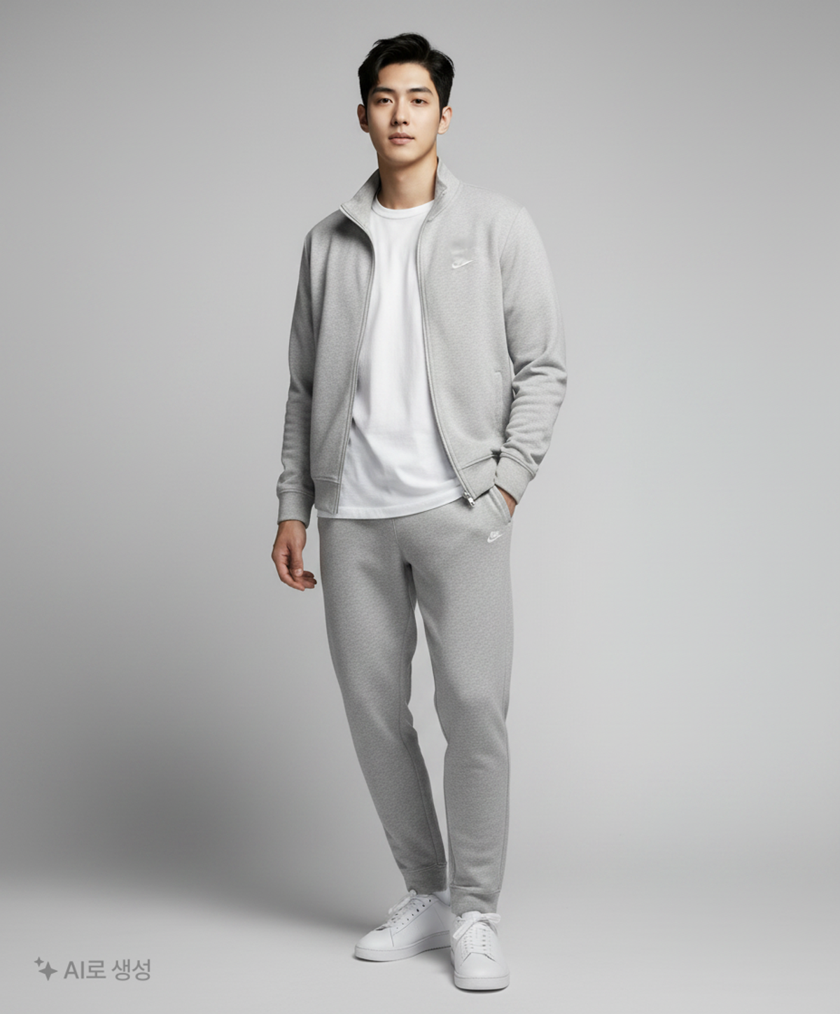 나이키(NIKE) 클럽 니트 자켓 M - 다크 그레이 헤더:라이트 스모크 그레이:화이트 / FQ3427-063 XL