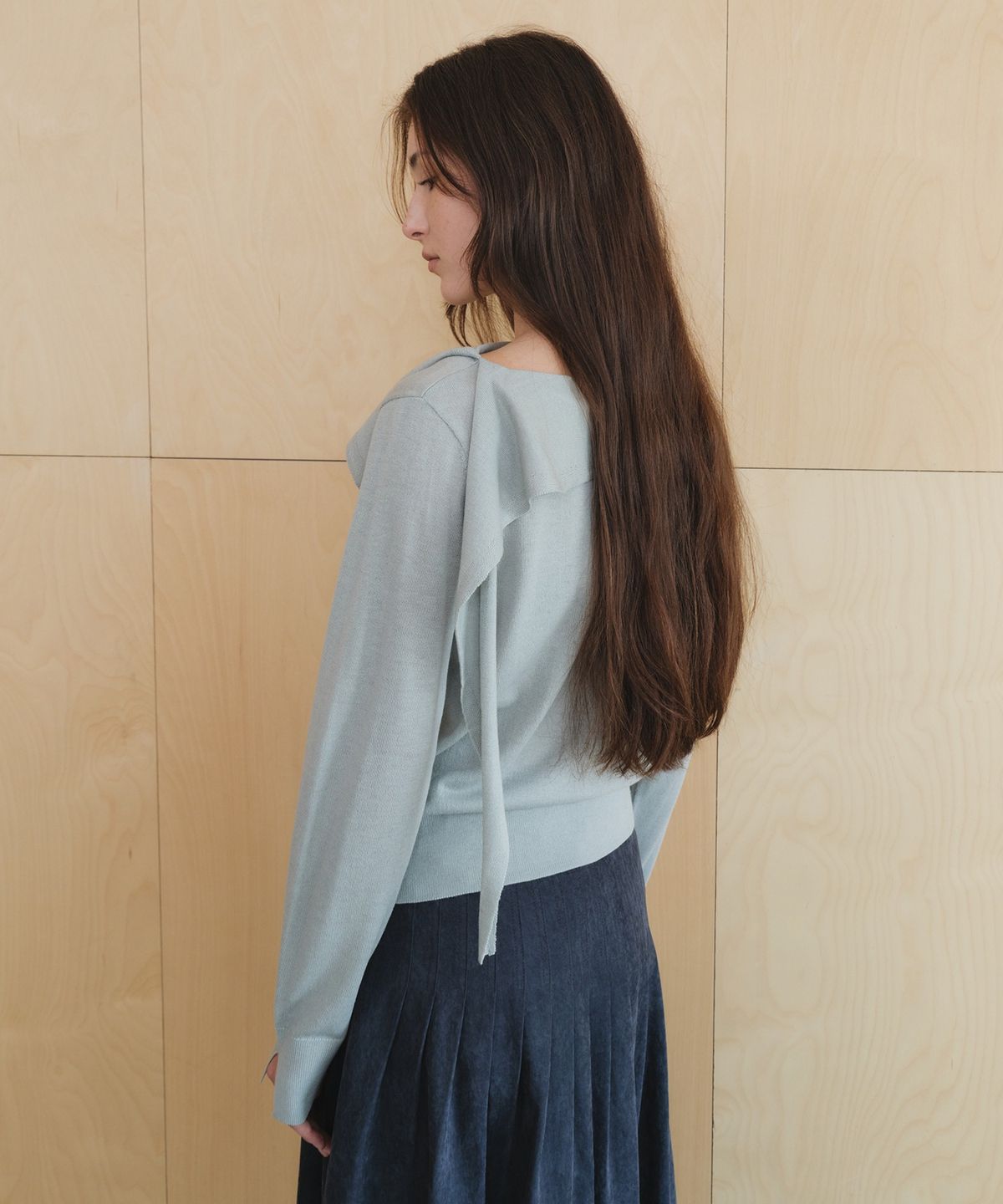 올리브 데 올리브(OLIVE DES OLIVE) 스카프장식 블라우스형 풀오버 OK6AP8210