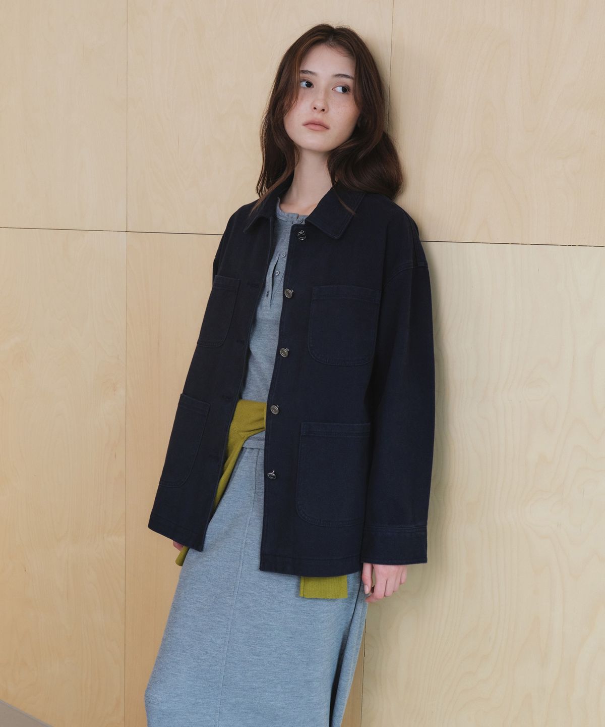 올리브 데 올리브(OLIVE DES OLIVE) 루즈핏 포켓 데님 점퍼  OJ6XM7770