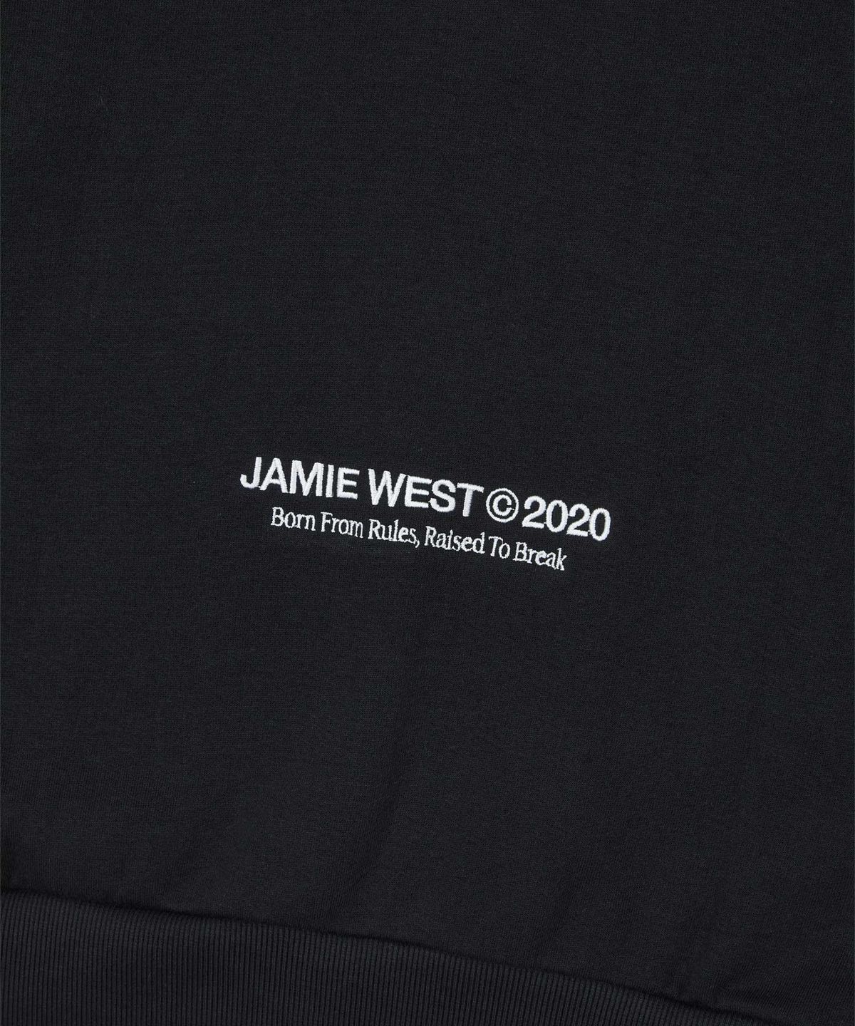 제이미웨스트(JAMIE WEST) 스탠드넥 하프집업 맨투맨 (블랙)