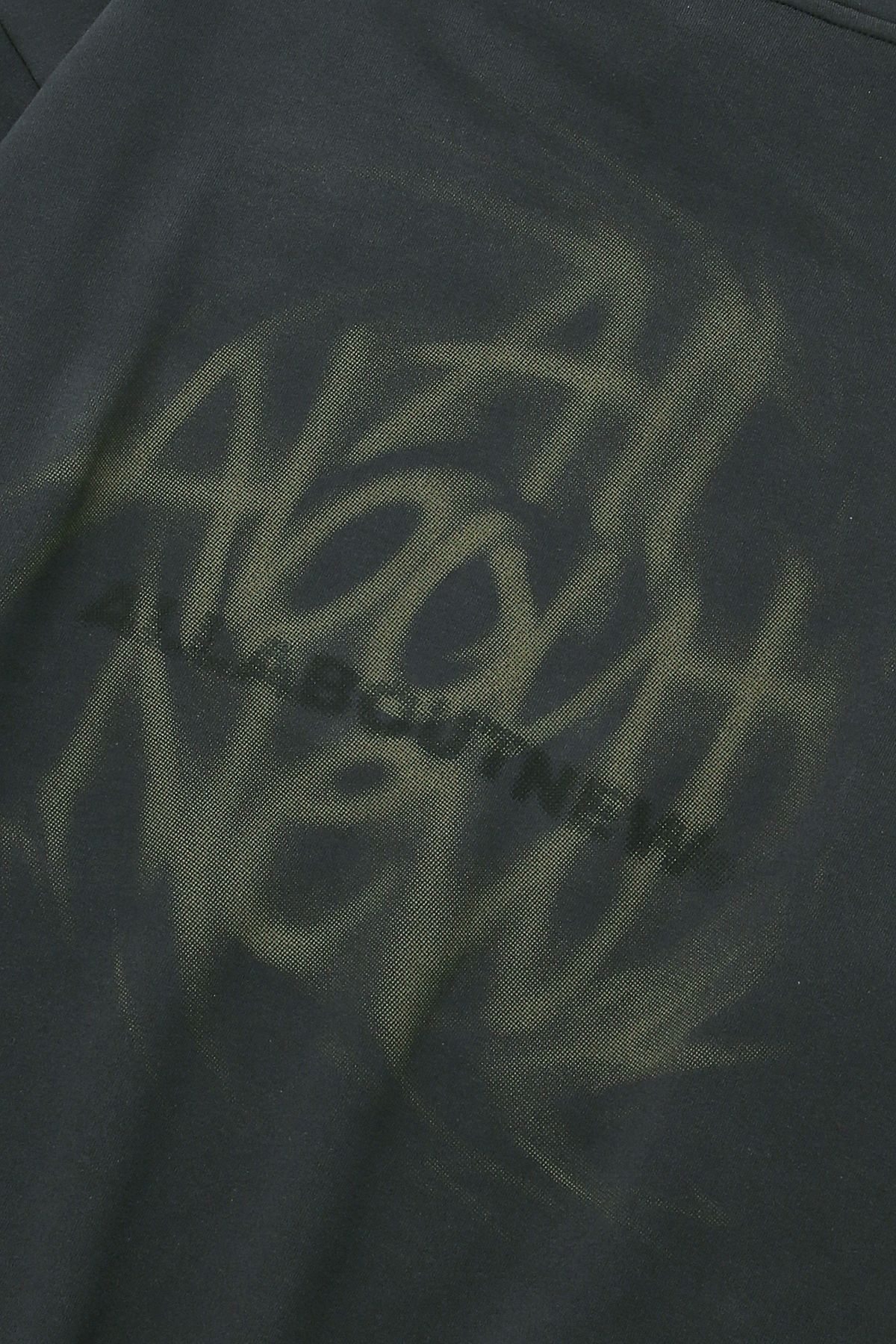 올어바웃뉴(ALL ABOUT NEW) 로고 변형 후드 풀오버 차콜 ANA3TH33ACC