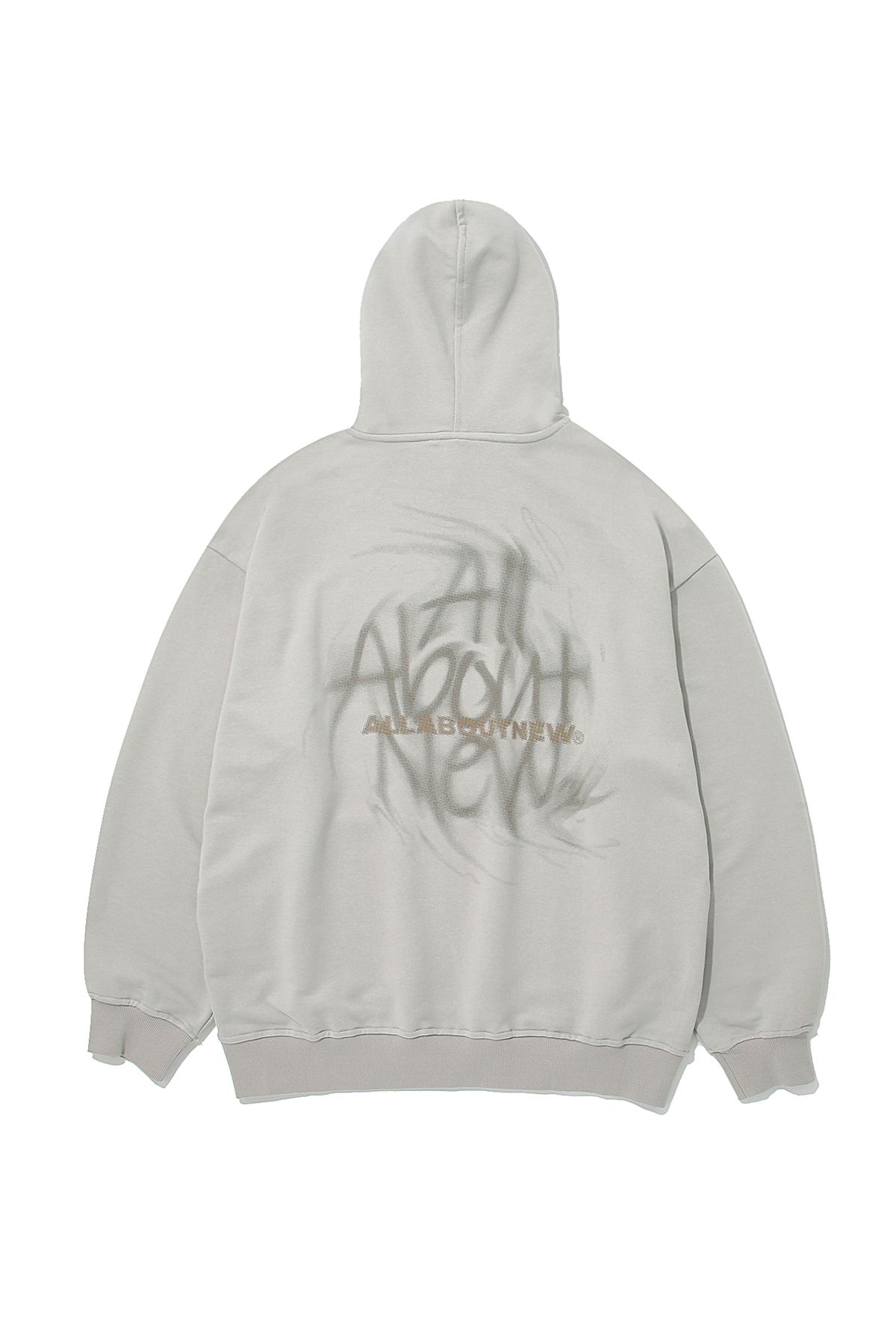 올어바웃뉴(ALL ABOUT NEW) 로고 변형 후드 풀오버 L그레이 ANA3TH33ALG