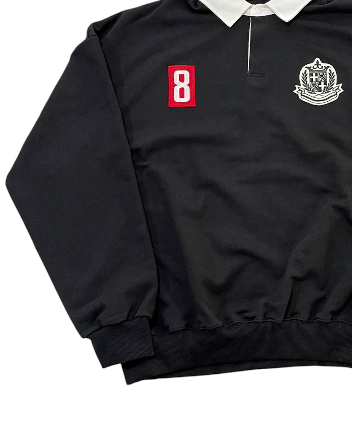스케이터락(SK8ER ROCK) Crest Polo Sweatshirt (Black)