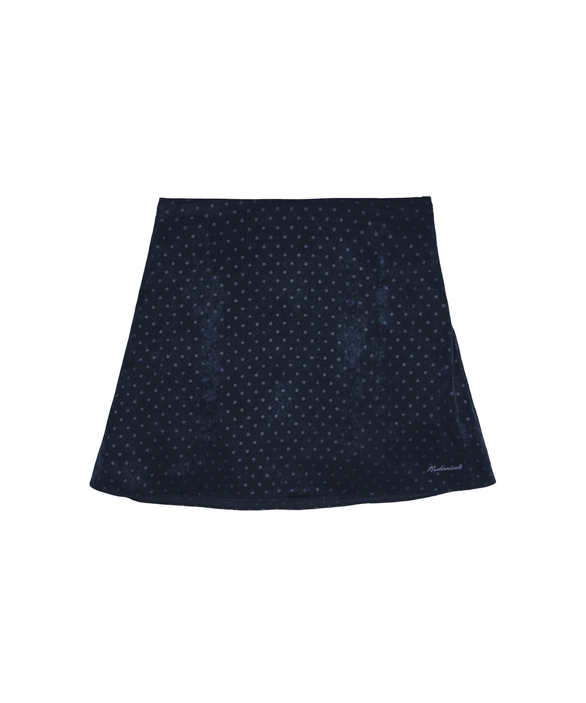 닉앤니콜(NICK&NICOLE) DOT VELVET MINI SKIRT_NAVY