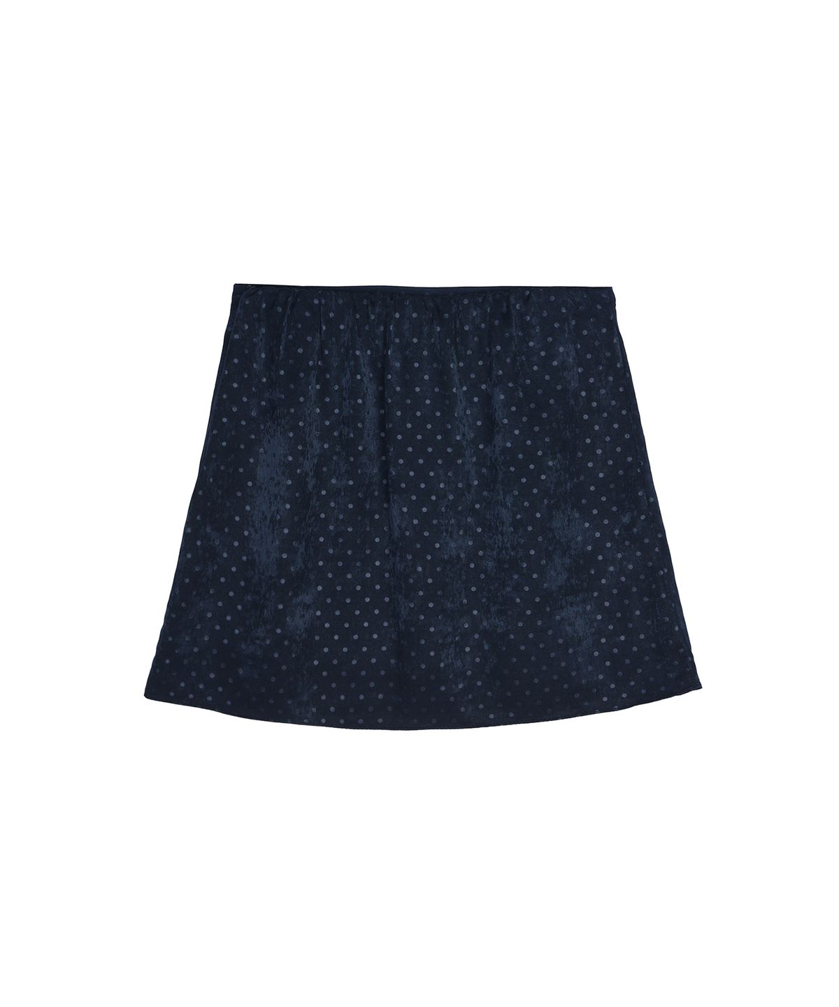 닉앤니콜(NICK&NICOLE) DOT VELVET MINI SKIRT_NAVY