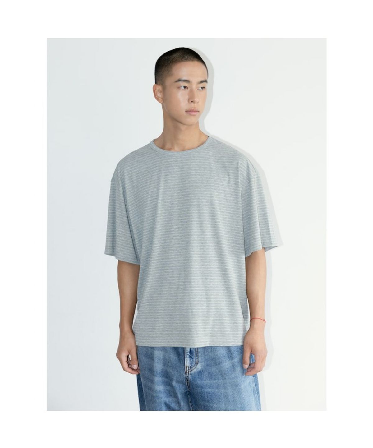 디애퍼처(THE APERTURE) [Unisex] Classic Stripe TShirt  Grey (TA6742U023)