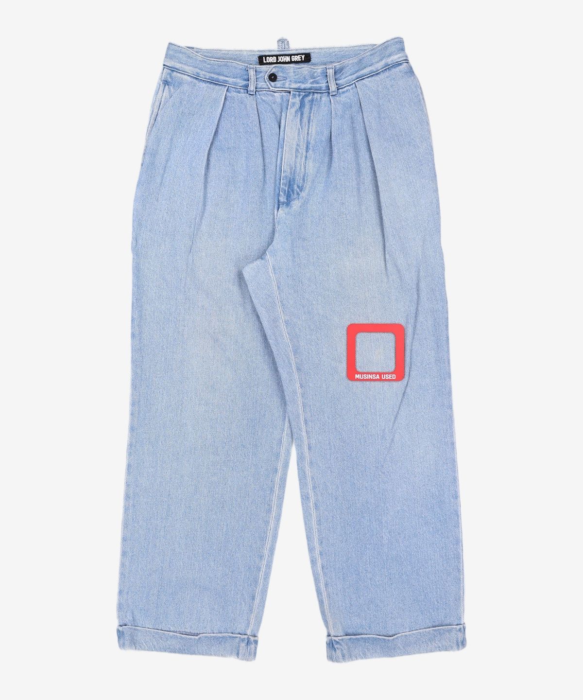 로드 존 그레이(LORD JOHN GREY) two tuck denim trouser blue washed XL