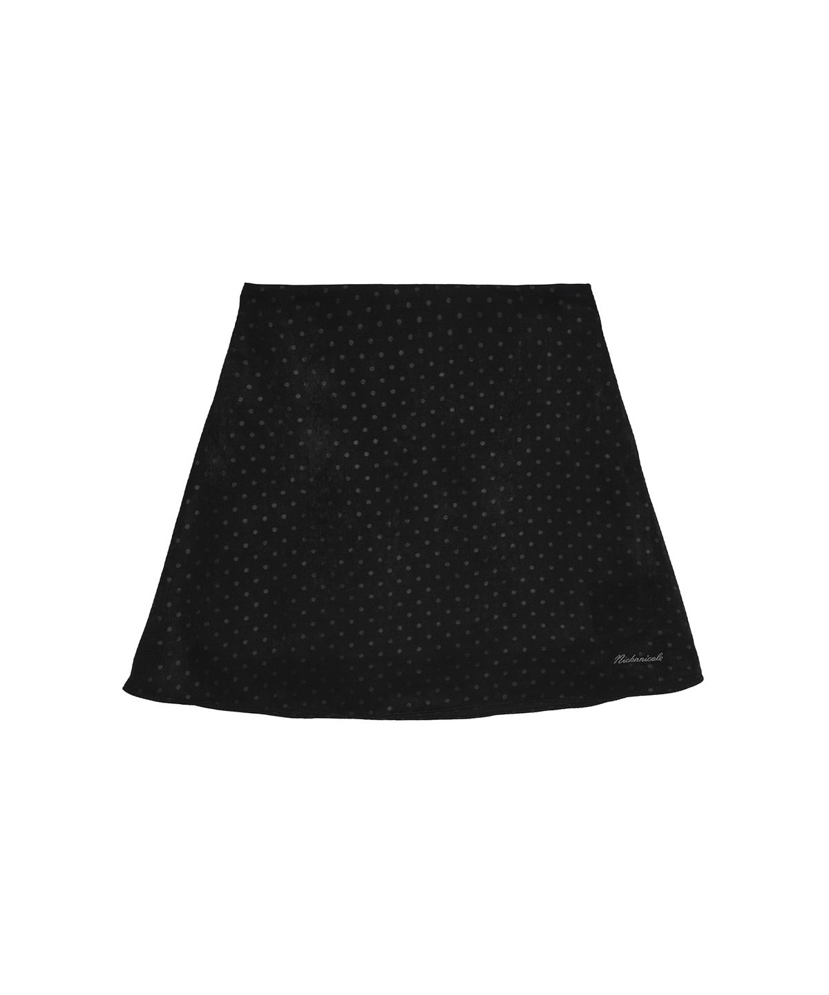 닉앤니콜(NICK&NICOLE) DOT VELVET MINI SKIRT_BLACK