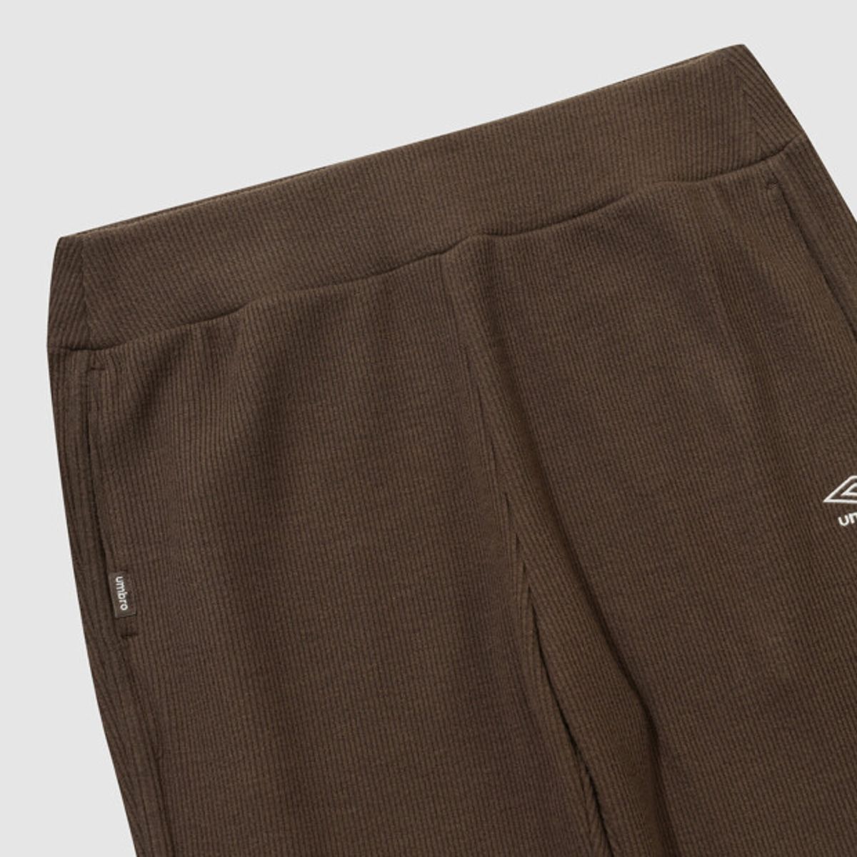 엄브로(UMBRO) 우먼스 골지 세미 와이드 팬츠 브라운 UR322CFP99