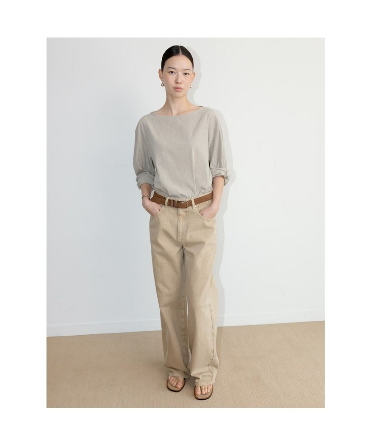 디애퍼처(THE APERTURE) Sidogras Wayne Top  Beige (TA6764A06A)