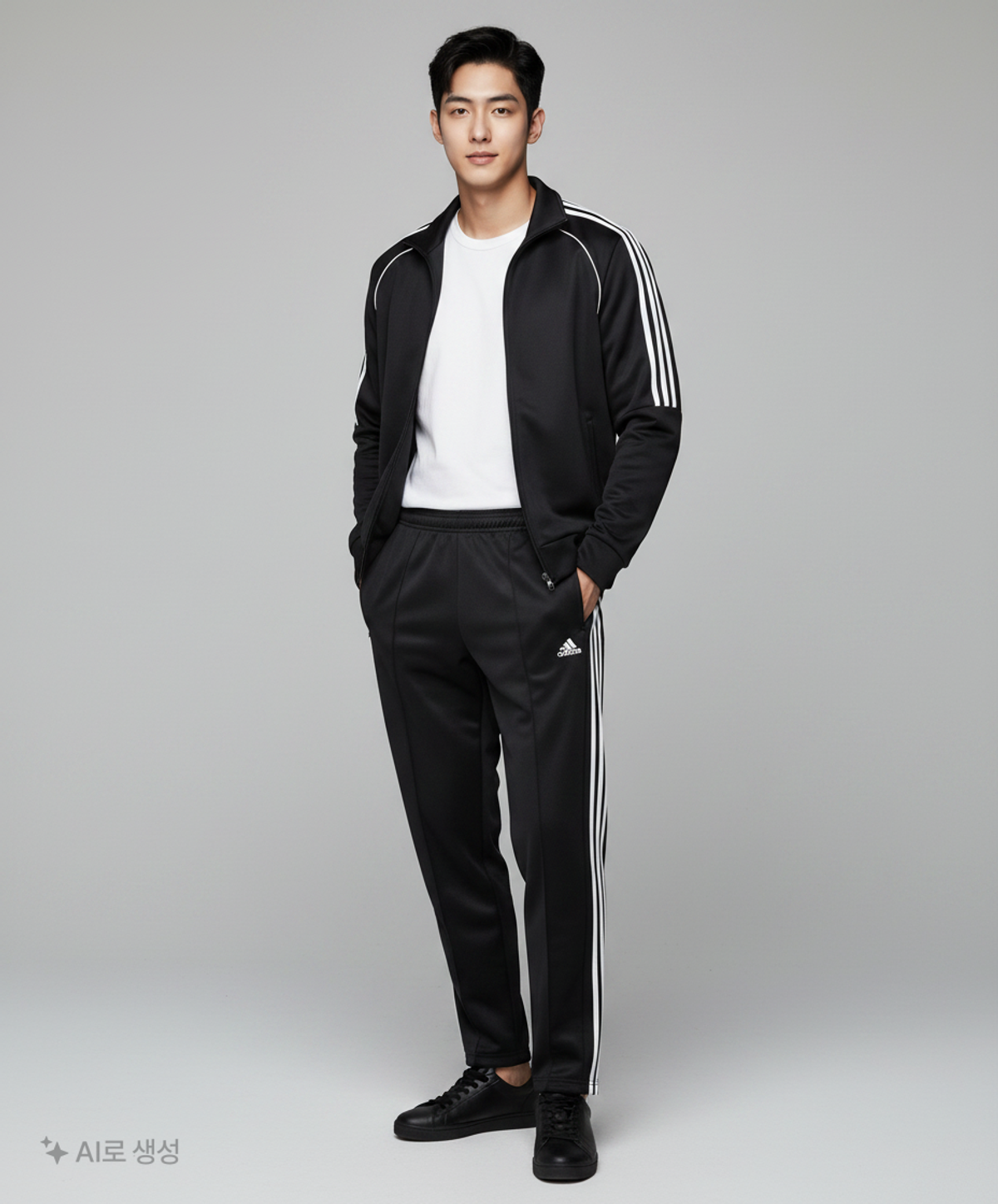 아디다스(ADIDAS) M 3ST 와이드 WUP - 블랙:화이트 / HD0016 XXL