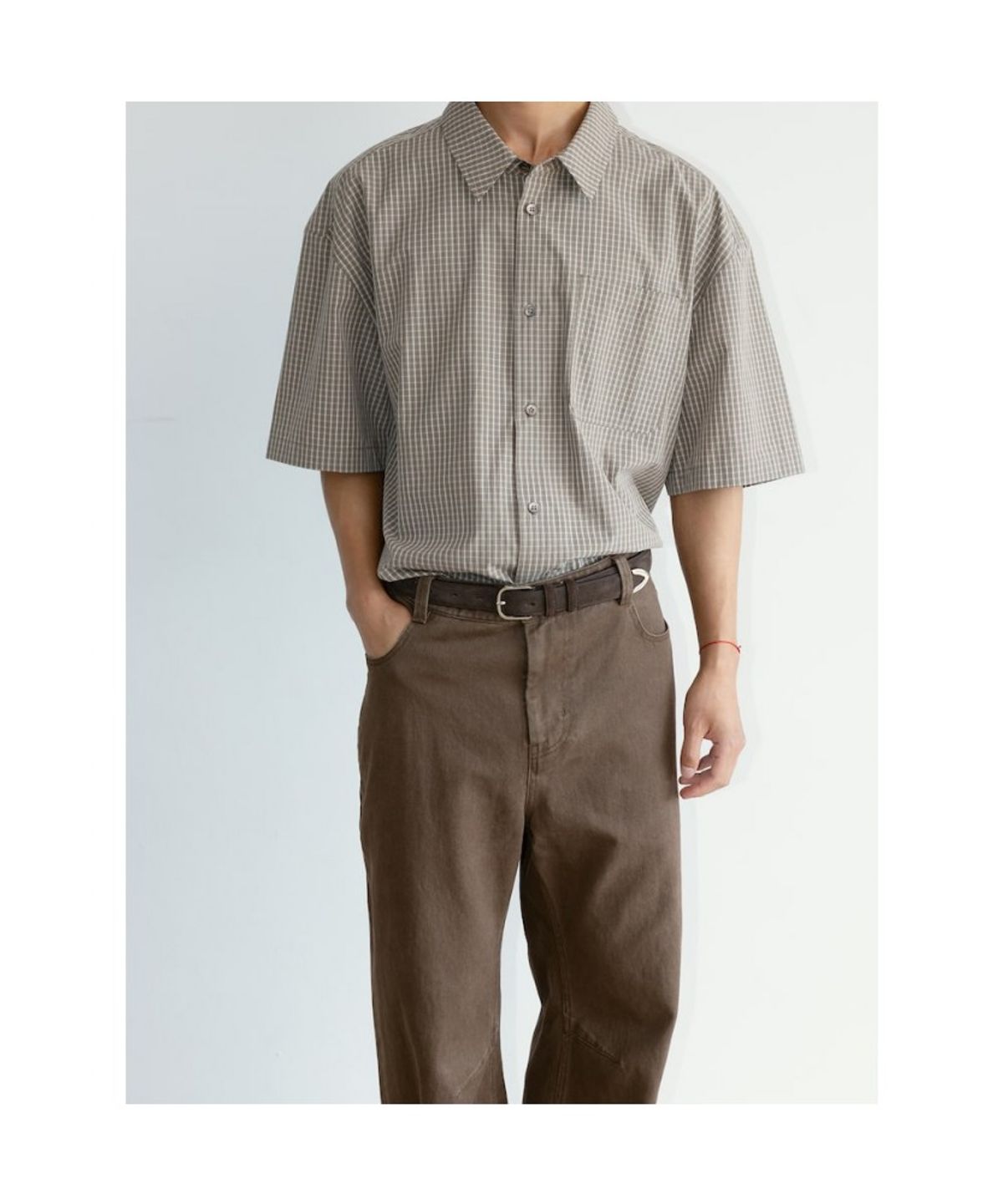 디애퍼처(THE APERTURE) [Unisex] Sidogras HSleeve Shirt  Brown (TA6765U01D)