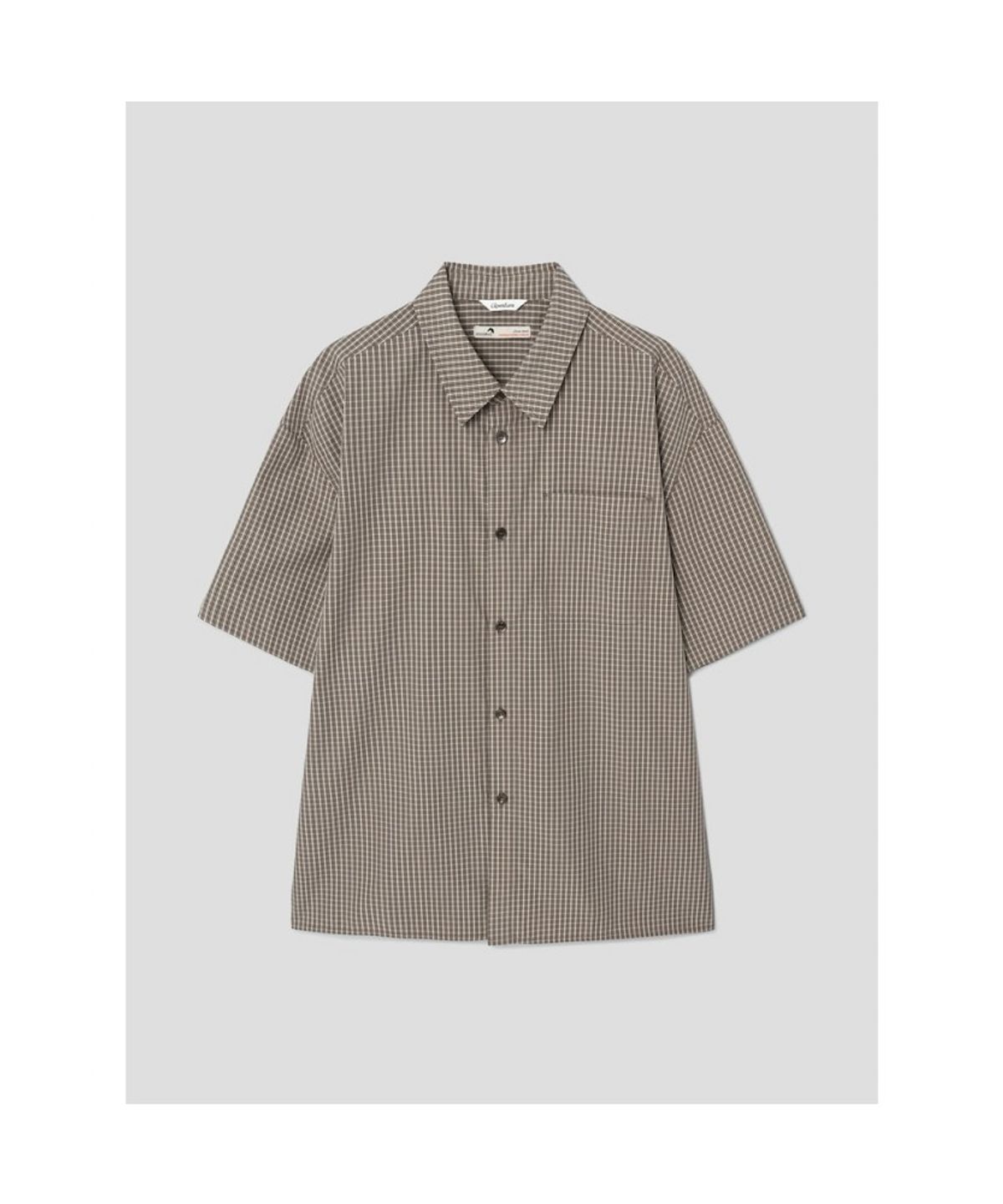 디애퍼처(THE APERTURE) [Unisex] Sidogras HSleeve Shirt  Brown (TA6765U01D)
