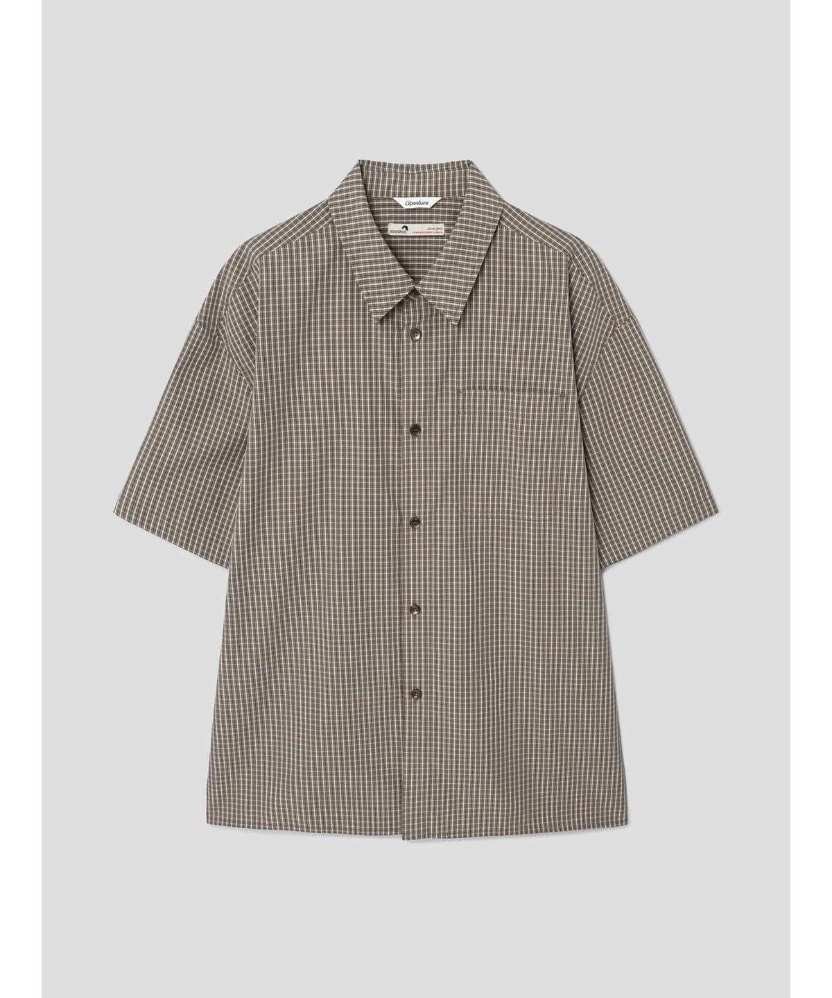 디애퍼처(THE APERTURE) [Unisex] Sidogras HSleeve Shirt  Brown (TA6765U01D)