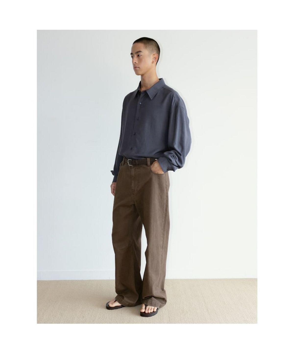 디애퍼처(THE APERTURE) [Unisex] Viscose Classic Shirt  Ash (TA6764U024)