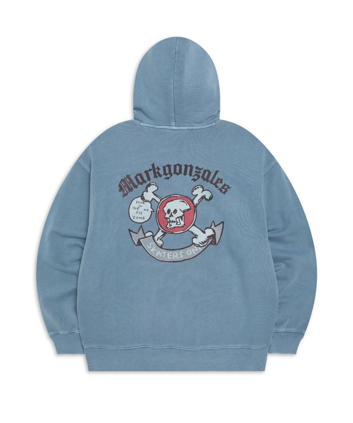 마크곤잘레스(MARK GONZALES) 스컬 곤즈 그래픽 스웨트 후디 - GREYISH BLUE