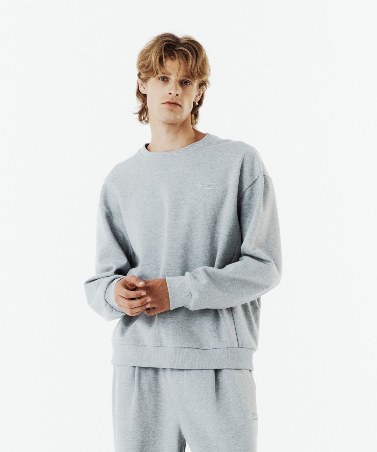 브롬톤 런던(BROMPTON LONDON) LOGO SWEATSHIRT - MGREY (P263USW163)