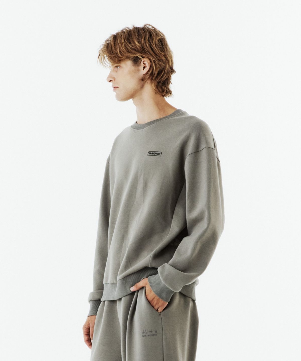 브롬톤 런던(BROMPTON LONDON) LOGO SWEATSHIRT - MOCHA (P263USW163)