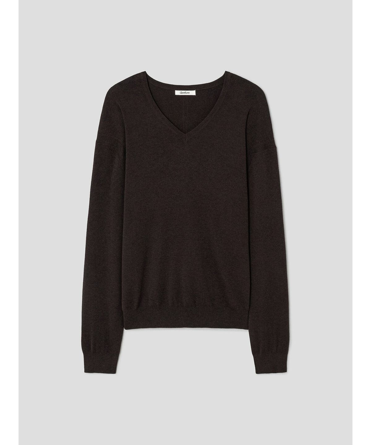 디애퍼처(THE APERTURE) [Unisex] Cash V Neck Knit Top  Brown (TA6751U01D)