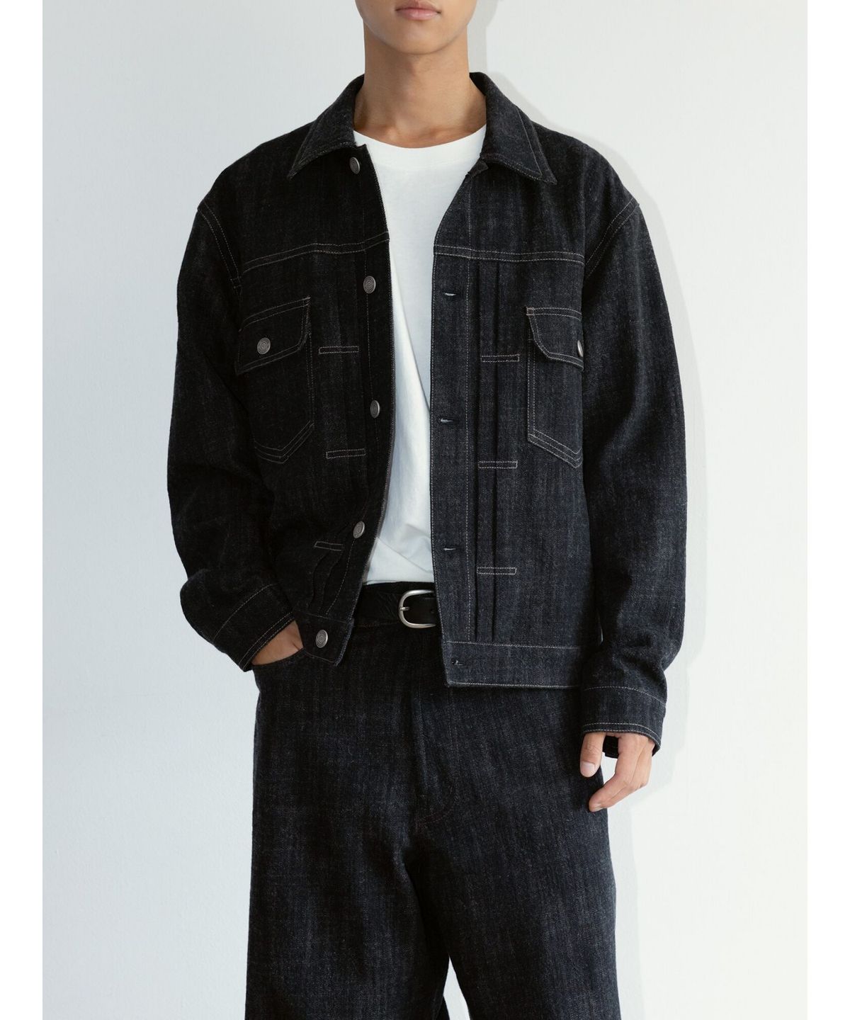 디애퍼처(THE APERTURE) [Unisex] Douglas Trucker Jacket  Black (TA6739U035)