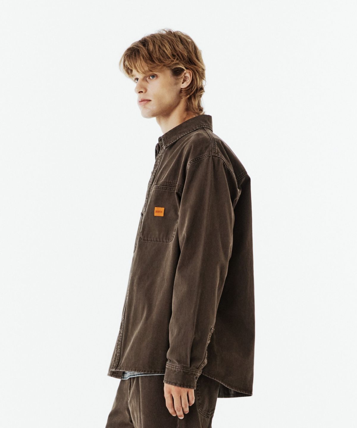 브롬톤 런던(BROMPTON LONDON) 1975 DENIM SHIRT - BROWN (P263USH403)