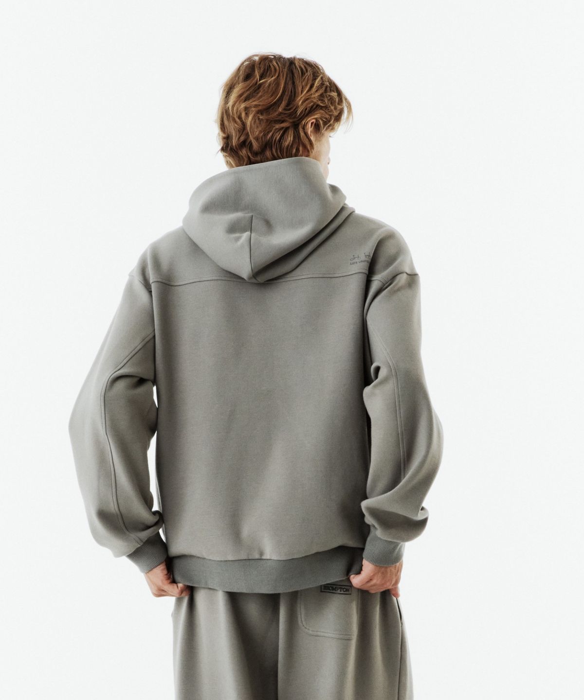 브롬톤 런던(BROMPTON LONDON) LOGO HOODED SWEATSHIRT - MOCHA (P263UHD163)