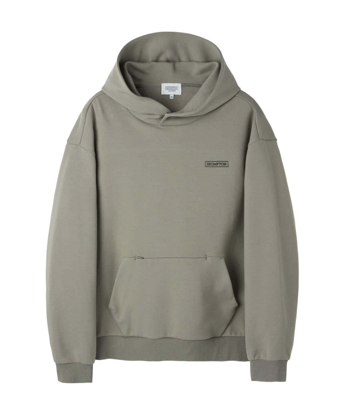 브롬톤 런던(BROMPTON LONDON) LOGO HOODED SWEATSHIRT - MOCHA (P263UHD163)