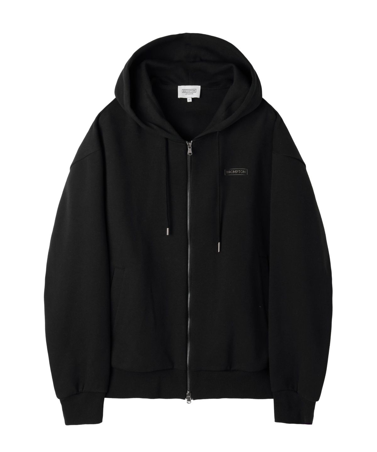 브롬톤 런던(BROMPTON LONDON) HOODED ZIP-UP - BLACK (P263UFT163)