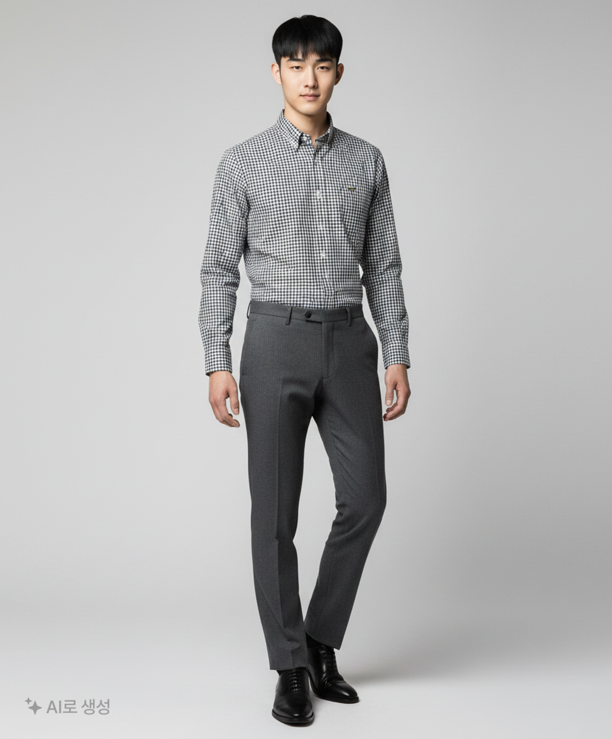 라코스테(LACOSTE) 남성 포플린 체크 셔츠 LCST CH1535-20A0Y1 40