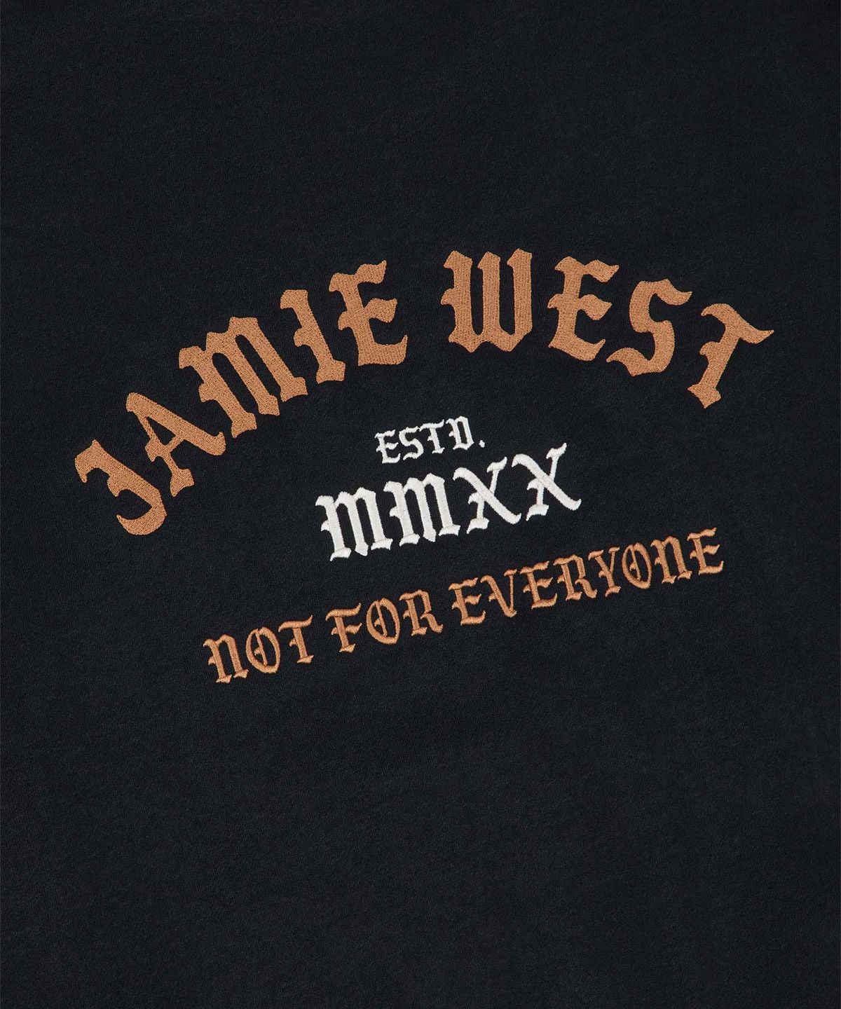 제이미웨스트(JAMIE WEST) JW 레터링 기모 후드티 (블랙)