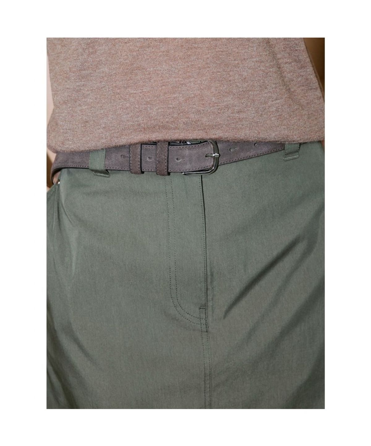 디애퍼처(THE APERTURE) Asti H Line Skirt  Khaki (TA6427A05H)
