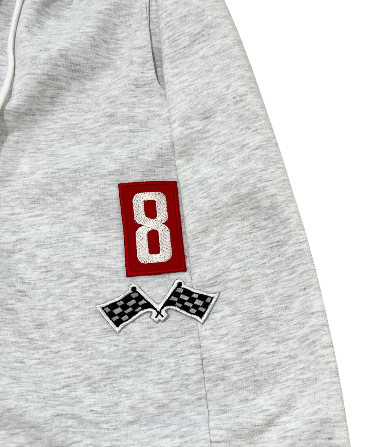 스케이터락(SK8ER ROCK) 8 Flag Curved Sweat Pants (White melange)